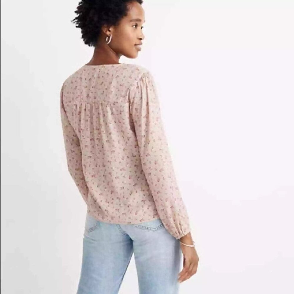 Madewell Floral Blouse xl - Picture 2 of 10
